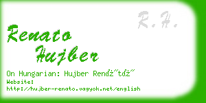 renato hujber business card